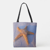 Starfish auf weißem Sand Tasche (Rückseite)