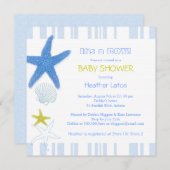 Starfish Baby Baby Babydusche Einladung (Vorne/Hinten)