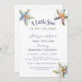 STARFISH Babydusche Einladung (Vorne/Hinten)