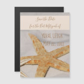 Starfish Bat Mitzvah Magnetic Save the Date Card Magnetkarte (Vorne/Hinten)