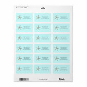 Starfish Beach Address Labels Adressaufkleber (Vorne)