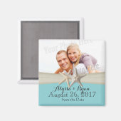 Starfish Beach Aqua Blue Save the Date Foto Magnet (Vorderseite/Rückseite)