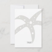 Starfish Beach Aqua Blue Wedding Einladung (Rückseite)