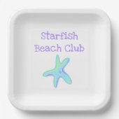 Starfish Beach Club Pappteller (Vorderseite)