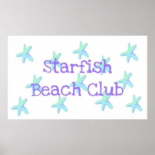 Starfish Beach Club Poster (Vorne)