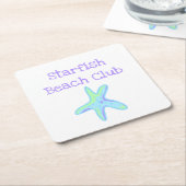 Starfish Beach Club Rechteckiger Pappuntersetzer (angewinkelt)