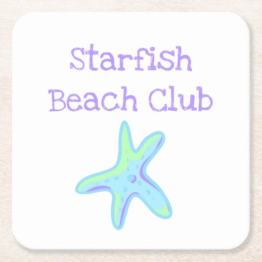 Starfish Beach Club Rechteckiger Pappuntersetzer (Vorderseite)