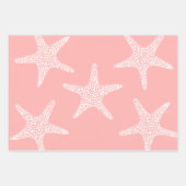 Starfish Beach Coral Summer Wedtern Pattern Geschenkpapier Set (Vorderseite 3)