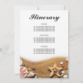 Starfish Beach Destination Begrüßung Einladung (Rückseite)