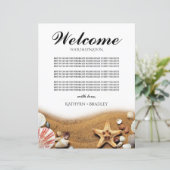 Starfish Beach Destination Begrüßungsbrief (Stehend Vorderseite)