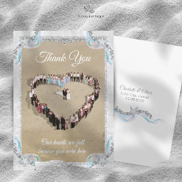 Starfish Beach Dream Wedding Foto Card Dankeskarte