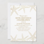 Starfish Beach Erwachsene 50. Geburtstagsparty Einladung (Vorderseite)