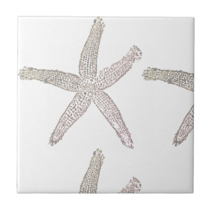 Starfish Beach Gray White Beige Geschenkgutscheine Fliese