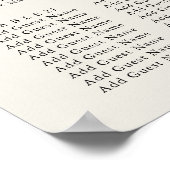 Starfish Beach Hochzeit 30 Tischkarten Poster (Ecke)