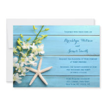 Starfish Beach Hochzeit Einladungen mit Orchid