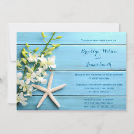 Starfish Beach Hochzeit Einladungen mit Orchid