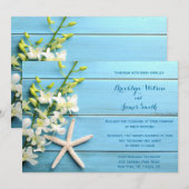 Starfish Beach Hochzeit Einladungen mit Orchid (Vorne/Hinten)