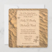 Starfish Beach Hochzeit in Urlaubsort Einladung (Vorderseite)