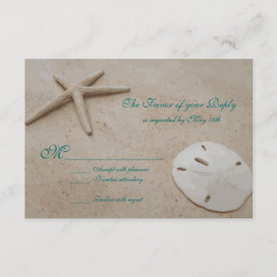 Starfish Beach Hochzeit in Urlaubsort RSVP Cards