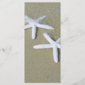 Starfish Beach Hochzeit Menükarte (Rückseite)
