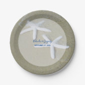 Starfish Beach Hochzeit Pappteller (Vorderseite)