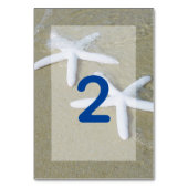 Starfish Beach Hochzeit Tischnummer (Vorderseite)