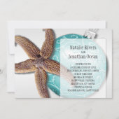 Starfish Beach Hochzeit Weihnachten Einladung (Vorderseite)