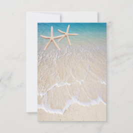 Starfish Beach Hochzeitkarte RSVP Karte