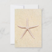 Starfish Beach Hochzeitkarte RSVP Karte (Rückseite)