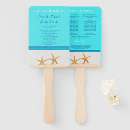 Starfish Beach Hochzeitsfeier Hand Fan Fächer