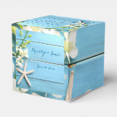Starfish Beach Hochzeitsgunst mit Orchideen Geschenkschachtel (Rückseite)