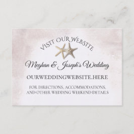 Starfish Beach Hochzeitskarten Begleitkarte