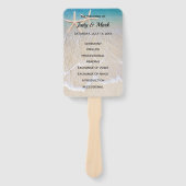 Starfish Beach Hochzeitsprogramm Fans Fächer (Vorderseite)