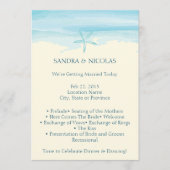 Starfish Beach Hochzeitsprogramm II Programm (Vorderseite)