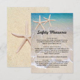 Starfish Beach Hochzeitssicherheitsmaßnahmen Begleitkarte