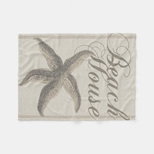 Starfish Beach House Küste Fleecedecke (Vorderseite (Horizontal))