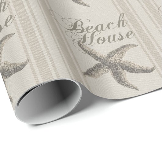 Starfish Beach House Küste Geschenkpapier (Rolleneckpunkt)
