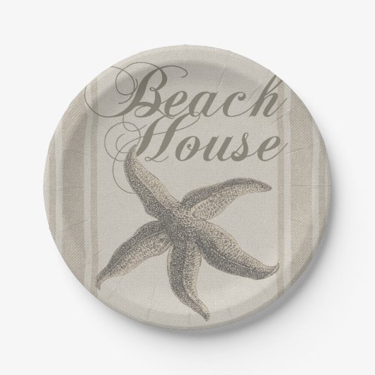 Starfish Beach House Küste Pappteller (Vorderseite)