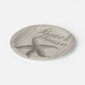 Starfish Beach House Küste Pappteller (Schrägansicht)