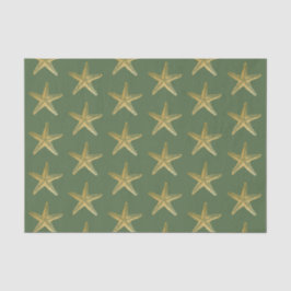 Starfish Beach Küste Weihnachten Seashell Gold Gre Seidenpapier