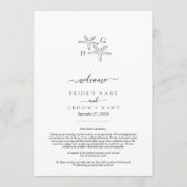 Starfish Beach Monogram Hochzeittour Programm (Vorderseite)
