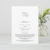 Starfish Beach Monogram Wedding Itinerary  Programm (Stehend Vorderseite)