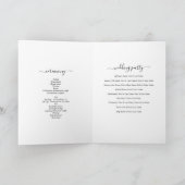 Starfish Beach Monogram Wedding Order of Service Programm (Innenseite)