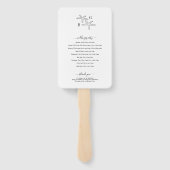 Starfish Beach Monogram Wedding Program Fächer (Rückseite)