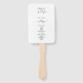 Starfish Beach Monogram Wedding Program Fächer (Vorderseite)