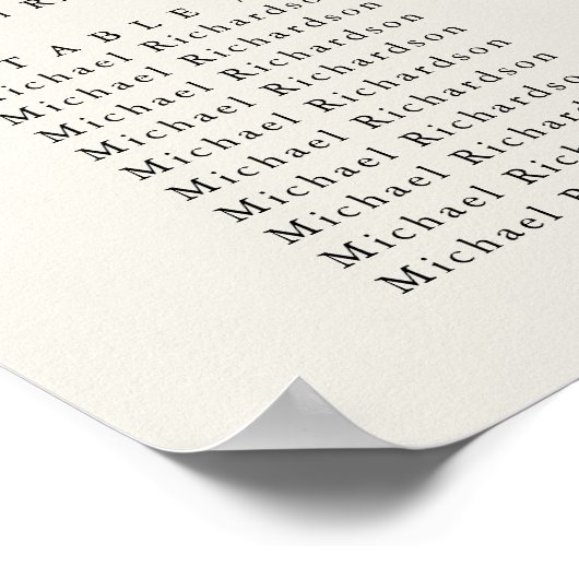 Starfish Beach Ocean Wedding 9 Table Seating Chart Poster (Ecke)