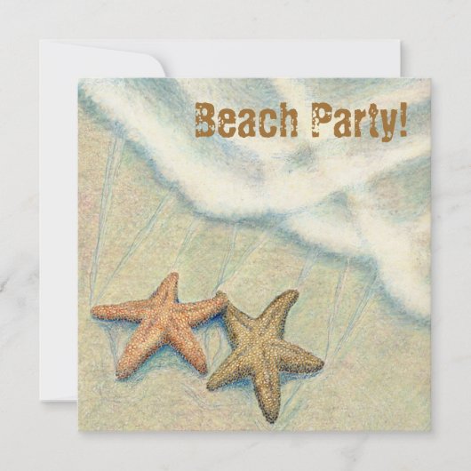 Starfish Beach Party! Einladung (Vorderseite)