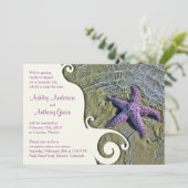 Starfish Beach Post Hochzeit Empfang nur 2 Einladung (Stehend Vorderseite)