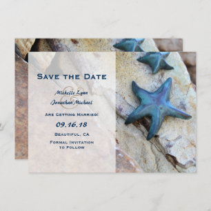 Starfish Beach Rocks Save the Date Hochzeitsreise Einladung
