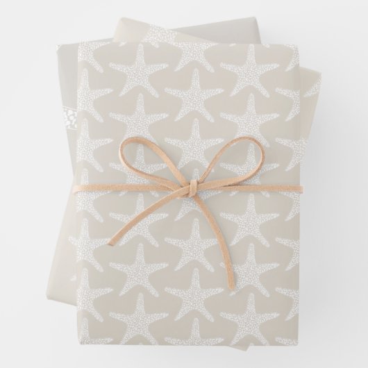 Starfish Beach Sand Summer Wedtern Pattern Geschenkpapier Set (Beispiel)